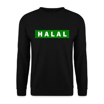 Halal - Unisex Pullover - Schwarz - Vorne - Alina (178cm) & Michal (187cm)