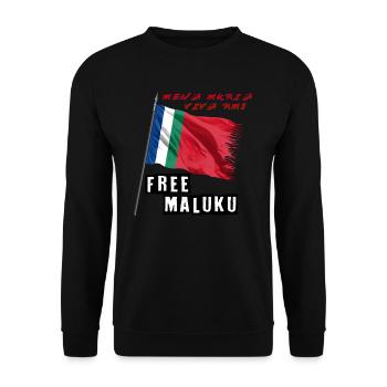 Moluques libres - Sweat-shirt Unisexe - noir - Devant - Alina (178cm) & Michal (187cm)