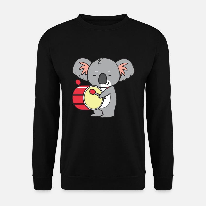 Koala - mit Trommel - Unisex Pullover - Schwarz