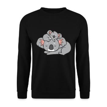 Koala - mom with child - Unisex Sweatshirt - black - Front - Alina (178cm) & Michal (187cm)