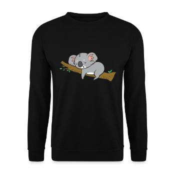 Koala - dort sur une branche - Sweat-shirt Unisexe - noir - Devant - Alina (178cm) & Michal (187cm)