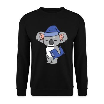 Un koala fatigué. - Sweat-shirt Unisexe - noir - Devant - Alina (178cm) & Michal (187cm)