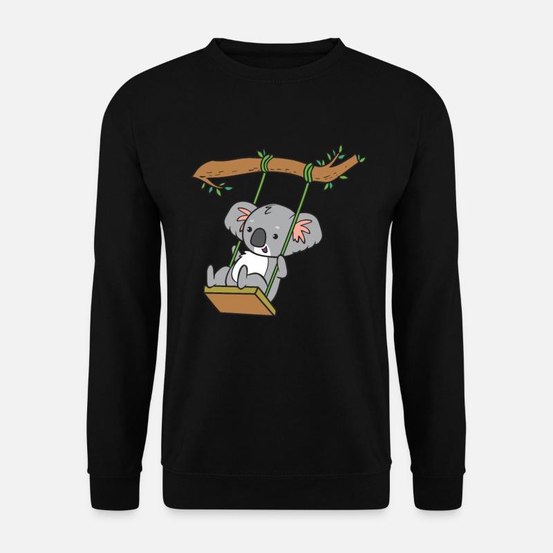 Koala - on a swing - Unisex Sweatshirt - black