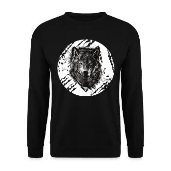 Wolf - Sweat-shirt Unisexe - noir - Devant - Alina (178cm) & Michal (187cm)