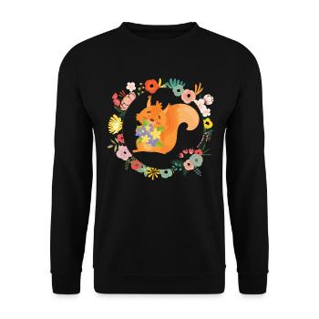 Squirrel - Unisex Sweatshirt - black - Front - Alina (178cm) & Michal (187cm)