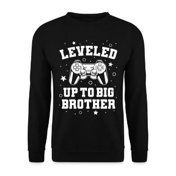 Mis à niveau vers Big Brother Großer Bruder - Sweat-shirt Unisexe - noir - Devant - Alina (178cm) & Michal (187cm)