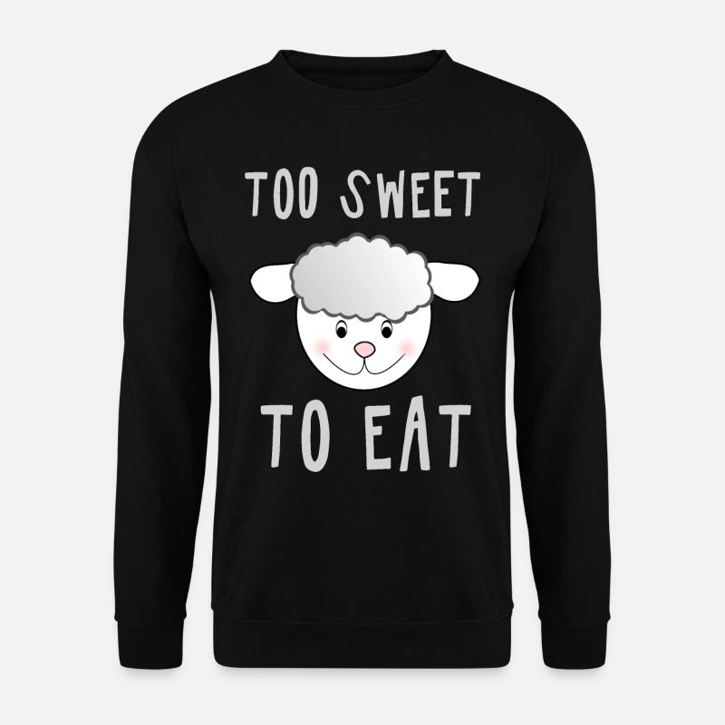 Schaf - TOO SWEET TO EAT - vegan fun4m3animal - Unisex Pullover - Schwarz