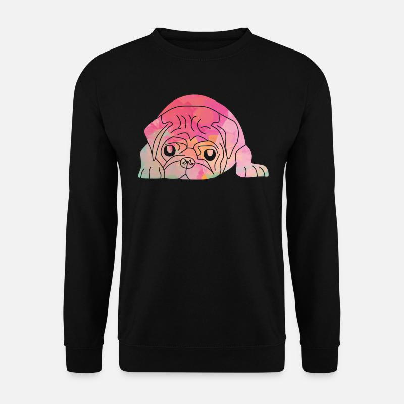 Pug Face - Le compagnon mignon - Sweat-shirt Unisexe - noir