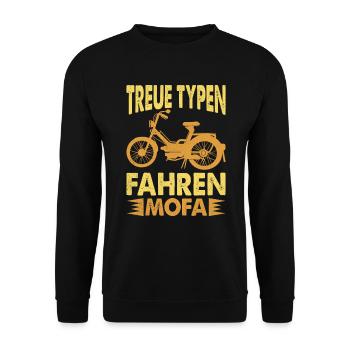 mofa moped scooter - Unisex Pullover - Schwarz - Vorne - Alina (178cm) & Michal (187cm)