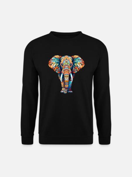 Elefant - Unisex Pullover - Schwarz