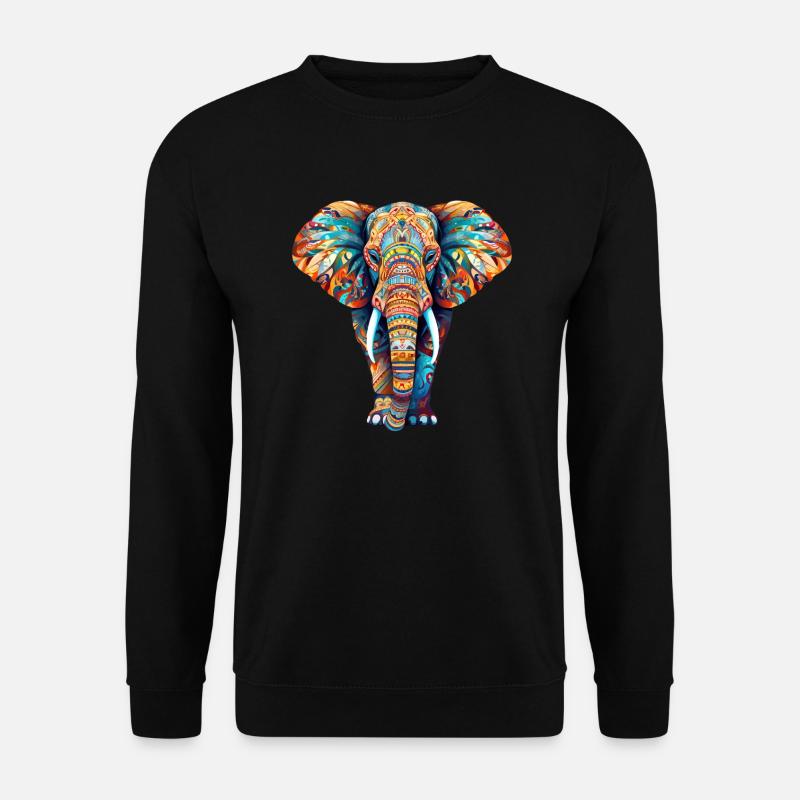 Elefant - Unisex Pullover - Schwarz