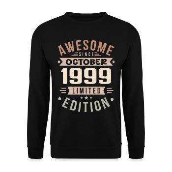 Légende Depuis Octobre 1999 Anniversaire Octobre 1999 - Sweat-shirt Unisexe - noir - Devant - Alina (178cm) & Michal (187cm)