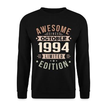 Légende Depuis Octobre 1994 Anniversaire Octobre 1994 - Sweat-shirt Unisexe - noir - Devant - Alina (178cm) & Michal (187cm)