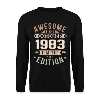 Légende Depuis Octobre 1983 Anniversaire Octobre 1983 - Sweat-shirt Unisexe - noir - Devant - Alina (178cm) & Michal (187cm)