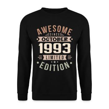 Légende Depuis Octobre 1993 Anniversaire Octobre 1993 - Sweat-shirt Unisexe - noir - Devant - Alina (178cm) & Michal (187cm)