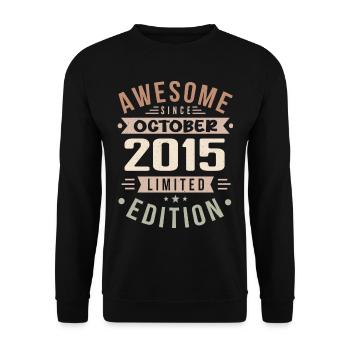 Légende Depuis Octobre 2015 Anniversaire Octobre 2015 - Sweat-shirt Unisexe - noir - Devant - Alina (178cm) & Michal (187cm)
