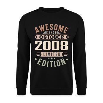 Légende Depuis Octobre 2008 Anniversaire Octobre 2008 - Sweat-shirt Unisexe - noir - Devant - Alina (178cm) & Michal (187cm)