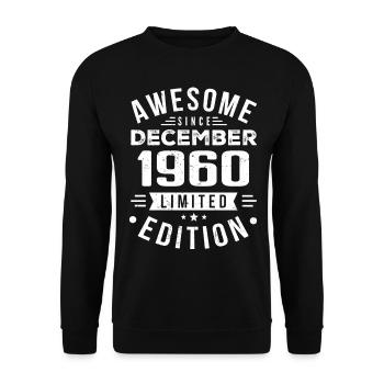 Cadeau d’anniversaire né en décembre 1960 - Sweat-shirt Unisexe - noir - Devant - Alina (178cm) & Michal (187cm)
