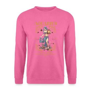 Aquarius Zodiac Sign - Unisex Sweatshirt - pink - Front