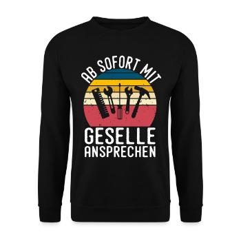 Automotive Mechatronics Technician Journeyman Gift - Unisex Sweatshirt - black - Front - Alina (178cm) & Michal (187cm)