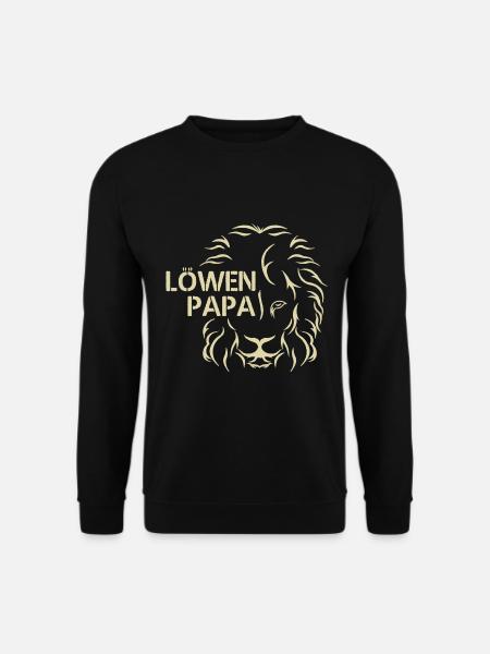 Löwenpapa für Pap Vatertagsgeschenk - Unisex Pullover - Schwarz