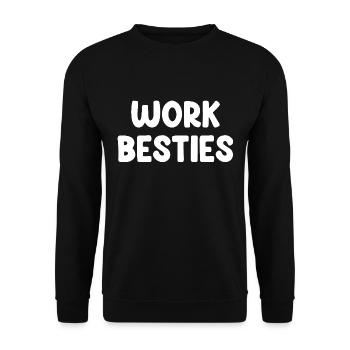 Work Besties - Unisex Sweatshirt - black - Front - Alina (178cm) & Michal (187cm)