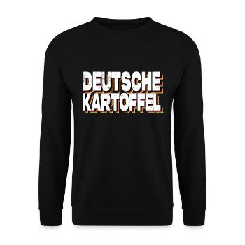Deutsche Kartoffel - Unisex Pullover - Schwarz - Vorne - Alina (178cm) & Michal (187cm)