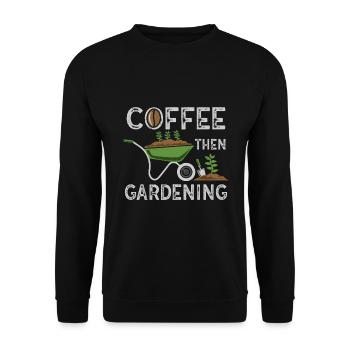 Coffee flowers herbs garden plants gardening - Unisex Sweatshirt - black - Front - Alina (178cm) & Michal (187cm)