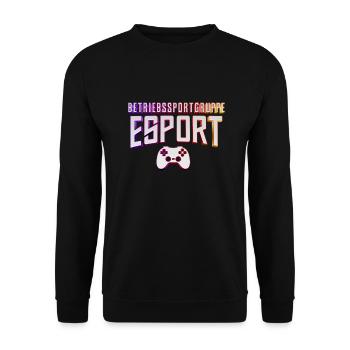ESport Team Betriebssport - Unisex Pullover - Schwarz - Vorne - Alina (178cm) & Michal (187cm)