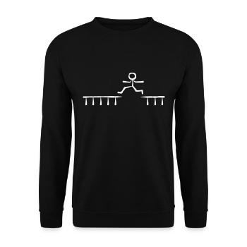 SpringerSprinter - Jump over the bridge - Unisex Sweatshirt - black - Front - Alina (178cm) & Michal (187cm)