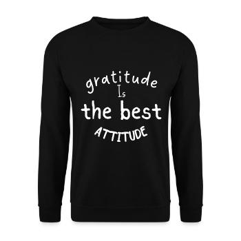 La gratitude est la meilleure attitude cadeau - Sweat-shirt Unisexe - noir - Devant - Alina (178cm) & Michal (187cm)