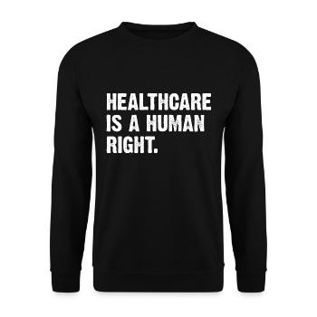 Les soins de santé sont un droit humain - Sweat-shirt Unisexe - noir - Devant - Alina (178cm) & Michal (187cm)