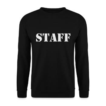 STAFF - Unisex Pullover - Schwarz - Vorne - Alina (178cm) & Michal (187cm)