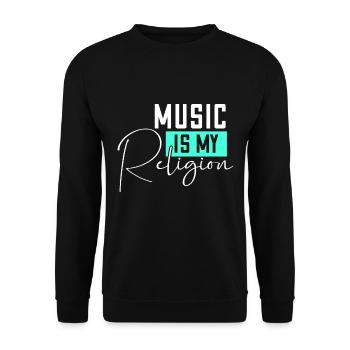 La musique est ma religion - Sweat-shirt Unisexe - noir - Devant - Alina (178cm) & Michal (187cm)