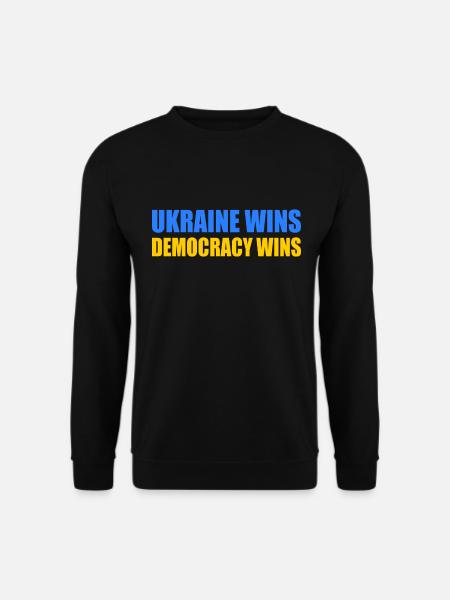 Ukraine wins democracy wins - Unisex Sweatshirt - black