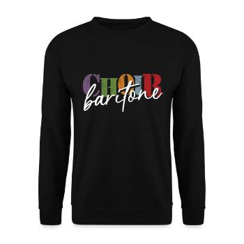 Choir - Baritone singer - Unisex Sweatshirt - black - Front - Alina (178cm) & Michal (187cm)