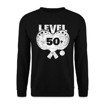 Tennis de table niveau 50+ battes de tennis de table senior - Sweat-shirt Unisexe - noir - Devant - Alina (178cm) & Michal (187cm)