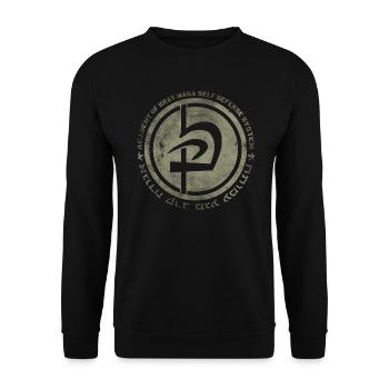 Krav Maga Militärverteidigung Armee Gym - Unisex Pullover - Schwarz - Vorne - Alina (178cm) & Michal (187cm)
