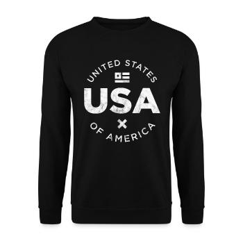 ÉTATS-UNIS - Sweat-shirt Unisexe - noir - Devant - Alina (178cm) & Michal (187cm)