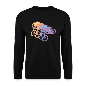 Biker - Unisex Pullover - Schwarz - Vorne - Alina (178cm) & Michal (187cm)