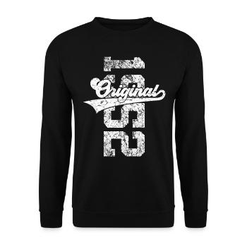 74TH BIRTHDAY ORIGINAL 1952 - Unisex Sweatshirt - black - Front - Alina (178cm) & Michal (187cm)