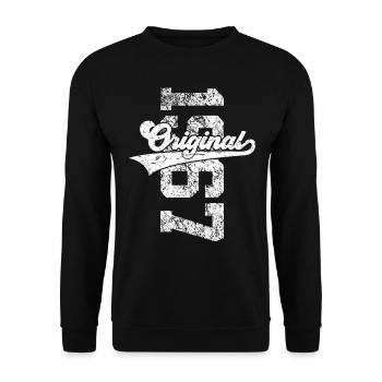 59TH BIRTHDAY ORIGINAL 1967 - Unisex Sweatshirt - black - Front - Alina (178cm) & Michal (187cm)