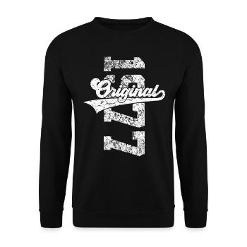 49TH BIRTHDAY ORIGINAL 1977 - Unisex Sweatshirt - black - Front - Alina (178cm) & Michal (187cm)