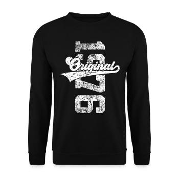 50. GEBURTSTAG ORIGINAL 1976 - Unisex Pullover - Schwarz - Vorne - Alina (178cm) & Michal (187cm)