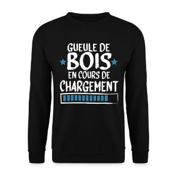 Gueule Bois Alcool Bière Whisky Cadeau - Sweat-shirt Unisexe - noir - Devant - Alina (178cm) & Michal (187cm)