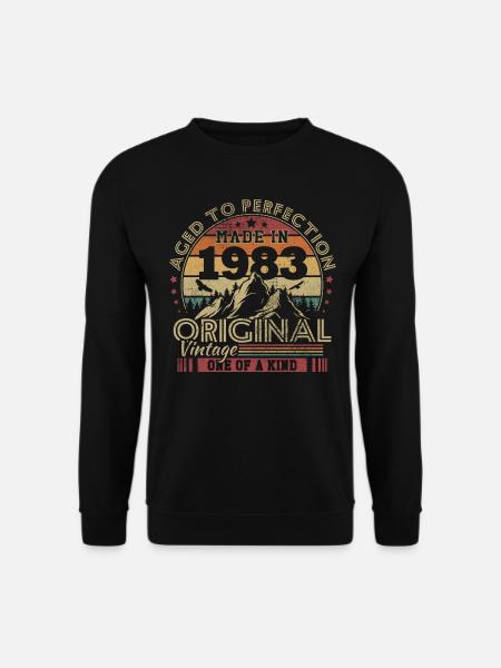 Vintage Original 1983 Vintage Cadeau Anniversaire - Sweat-shirt Unisexe - noir