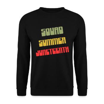 Lustige juneteenth sommer design coole sprüche - Unisex Pullover - Schwarz - Vorne - Alina (178cm) & Michal (187cm)