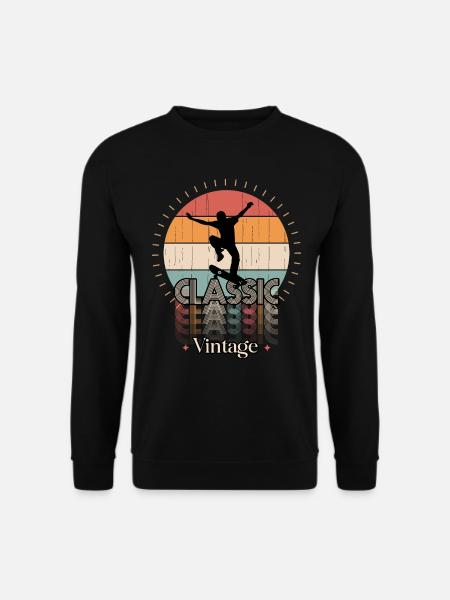 Vintage classic SKATE - Unisex Sweatshirt - black