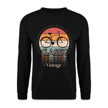 Vintage classic women's bike - Unisex Sweatshirt - black - Front - Alina (178cm) & Michal (187cm)