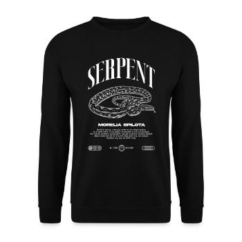 Carpet Python Modern Reptile Keeper Streetwear - Unisex Sweatshirt - black - Front - Alina (178cm) & Michal (187cm)